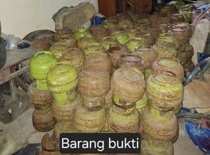 Foto Barang Bukti Pencurian Gas LPG